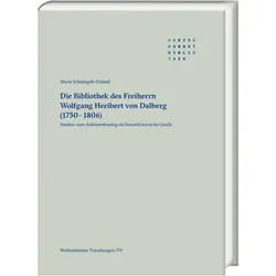 Die Bibliothek des Freiherrn Wolfgang Heribert von Dalberg (1750-1806), Fachbücher von Maria Schmiegelt-Unland