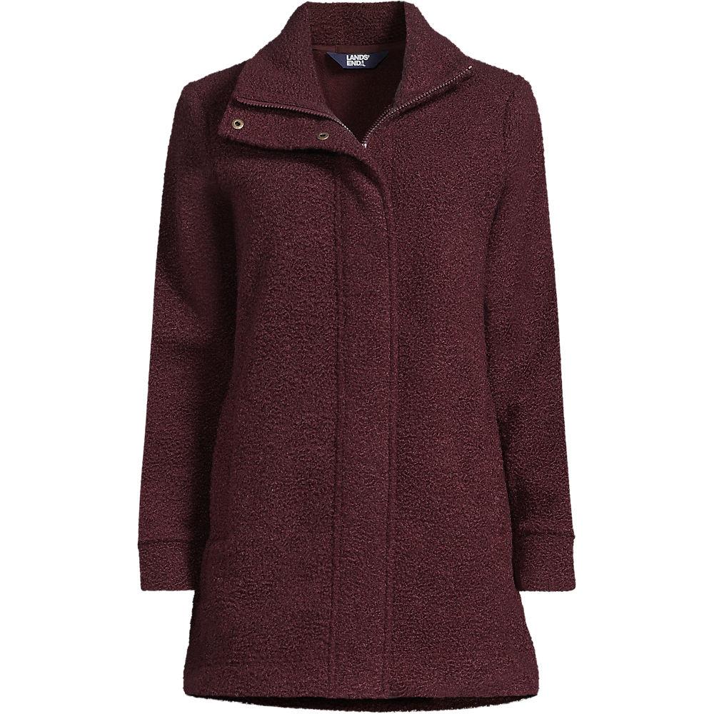 Bouclé-Jacke in Plus-Größe, Damen, size: plus, Rot, Polyester, by Lands' End