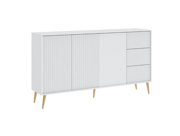 Buffet bas BARCELONA 3 Portes - 3 Tiroirs Blanc