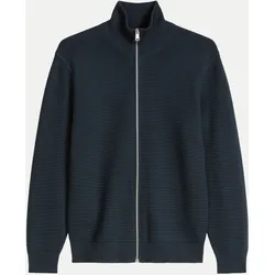 Strickjacke aus Bio-Baumwolle Blau L