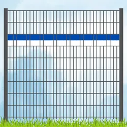 zaun|zu® Sichtschutzstreifen PP Sichtschutz Fanartikel Vereinsfarben Blau/Weiß Akzentstreifen