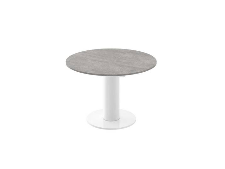 designimpex Esstisch Design HES-111 Tisch rund oval Hochglanz ausziehbar 100-148cm