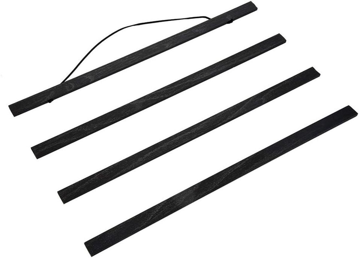 Zwarte magnetische poster hanger voor het ophangen van kunst en fotolijsten, 30 cm