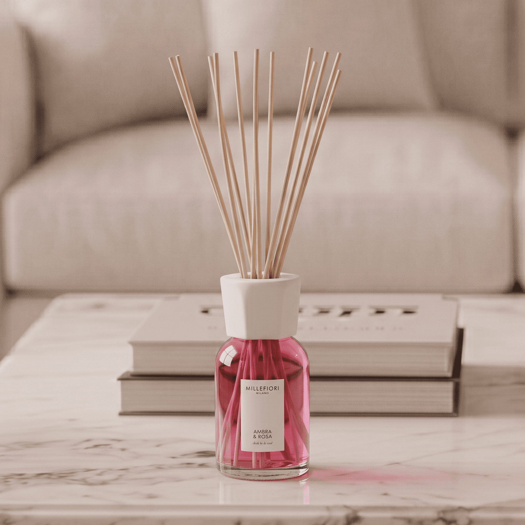 Millefiori Ambra & Rosa, 250ml Diffuser