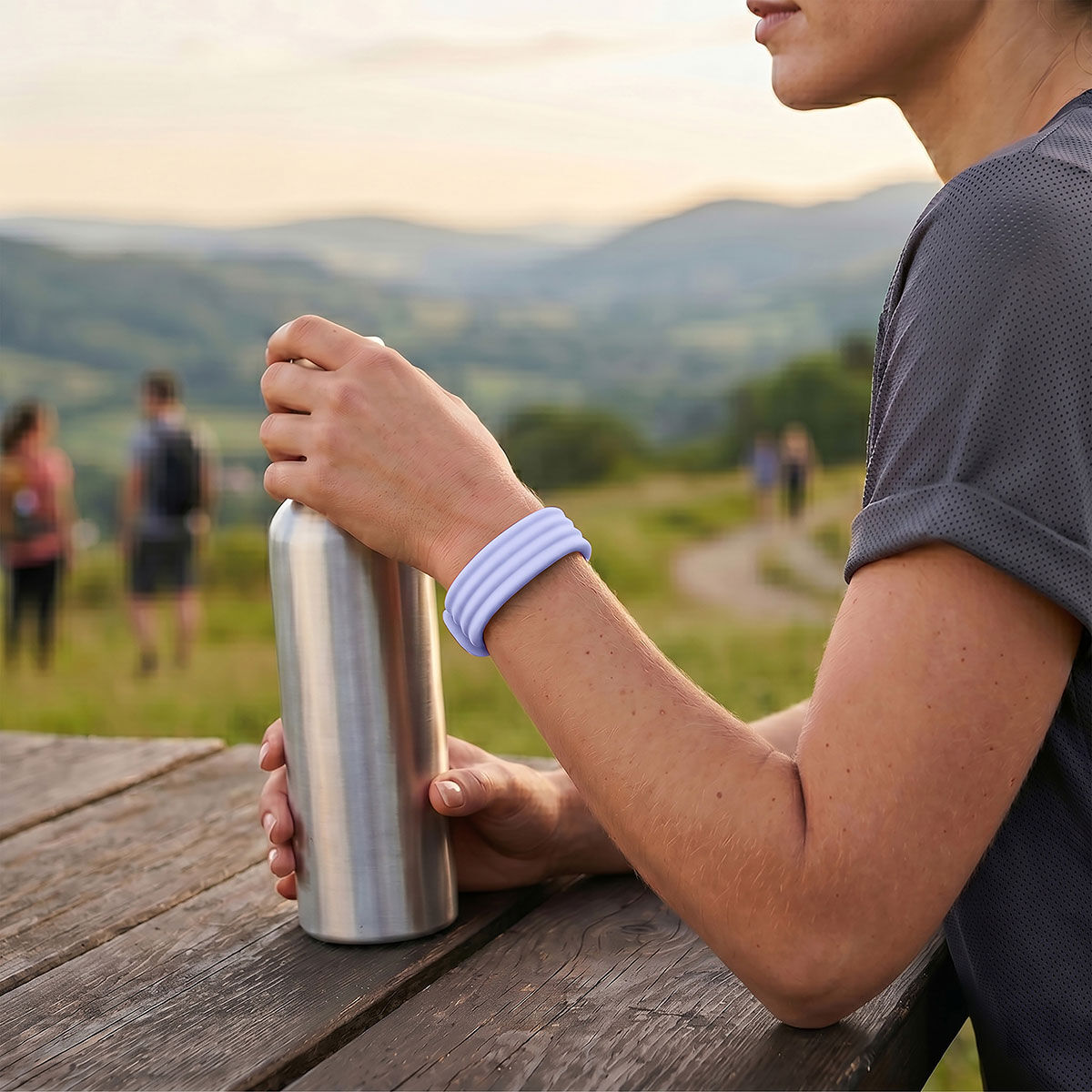Tiera Fitbit Air silikonarmband lila