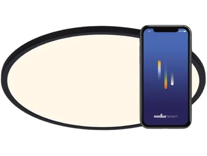 Nordlux Oja Smart Deckenleuchte LED, schwarz - ø60 cm