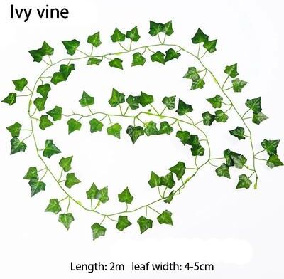 Uplift Essentials Artificial Ivy Leaf Garland   Lush Greenery Hanging Vines ivy 8m (4 String)