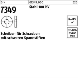 Scheibe DIN 7349 28x60x10 Stahl 100HV 10 Stück