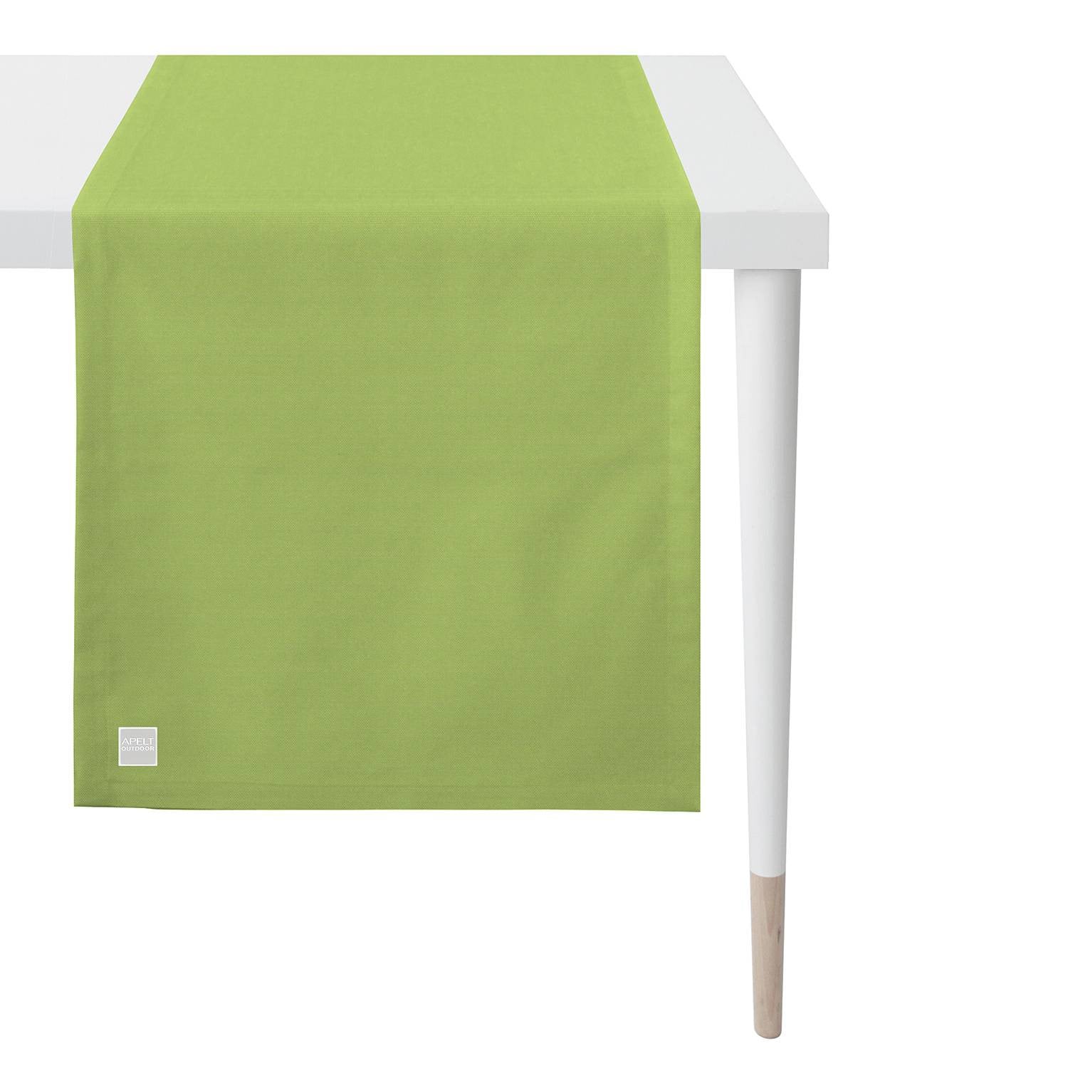 home24 Tafelloper Gundaroo groen/avocado, geweven stof, B: 46 cm, L: 140 cm