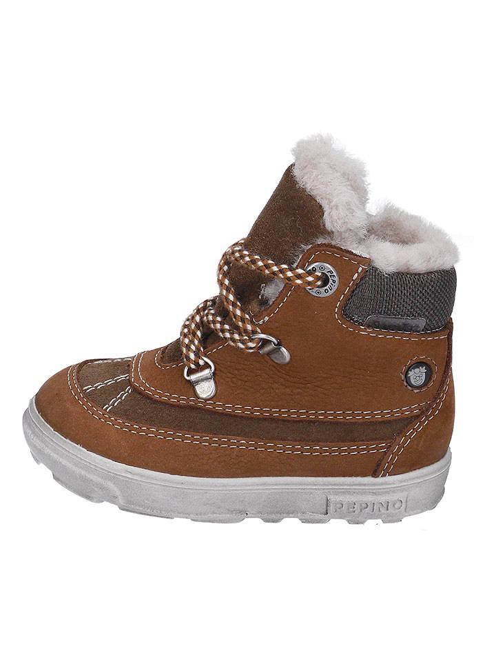 PEPINO Leder-Winterboots "Paolo" in Hellbraun - 25