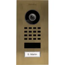 DoorBird D1101V Unterputz IP Video Türsprechanlage – Echtes Messing