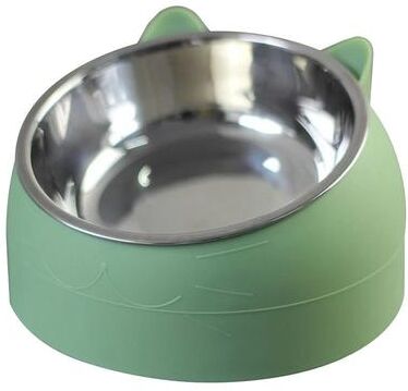 Uplift Essentials 15 Degree Tilted Stainless Steel Cat Bowl green 400ml