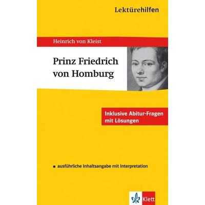 Kleist, H: Lektürehilfen Prinz Friedrich von Homburg, Taschenbuch von Karl-Heinz Hahnengress, Klett Lerntraining bei PONS Langenscheidt GmbH