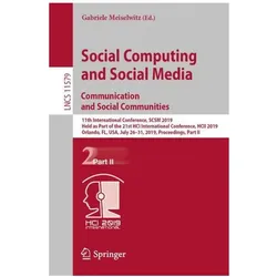 Social Computing and Social Media. Communication and Social Communities, Fachbücher von Gabriele Meiselwitz