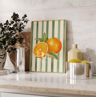 Inspire Picks Italian Lemon Tree Wall Art Cottage Core Spring Landscape Canvas Print Unframed f 30x40cm Unframed