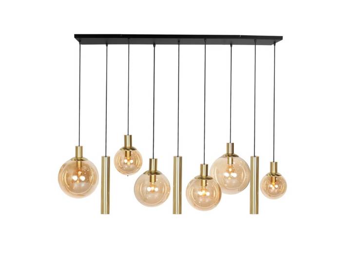Liadomo Pendelleuchte Poliqua multi, Glasschirme, für Esstische
