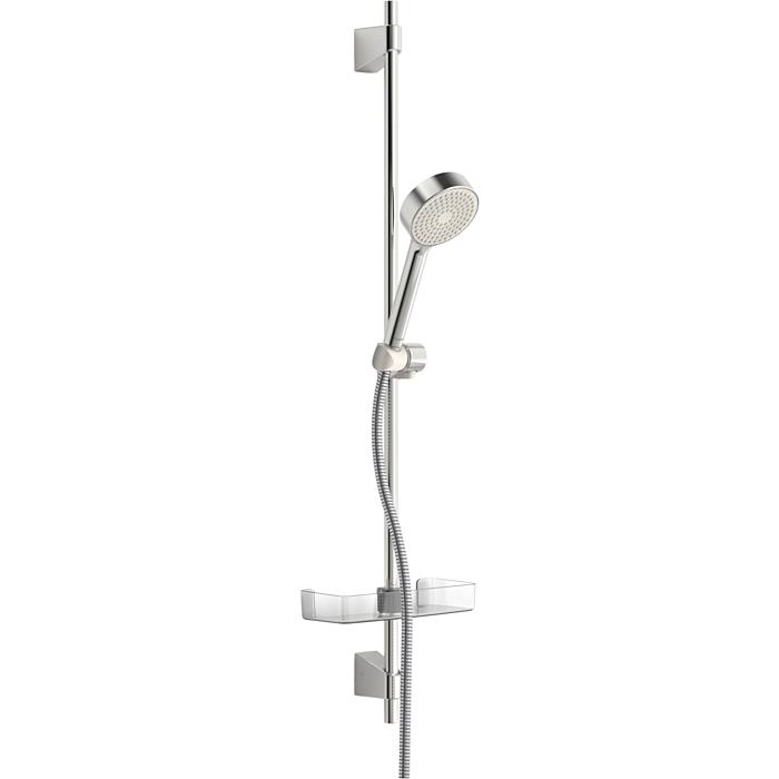 Hansa Hansabasicjet Brausestangen-Set 44670113 920 mm, Handbrause einstrahlig, Seifenschale, chrom, d= 18mm