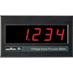 DMS01VM1RS12C - LCD-Einbaumessgerät, Voltmeter, rot, -2 ... +2 V DC