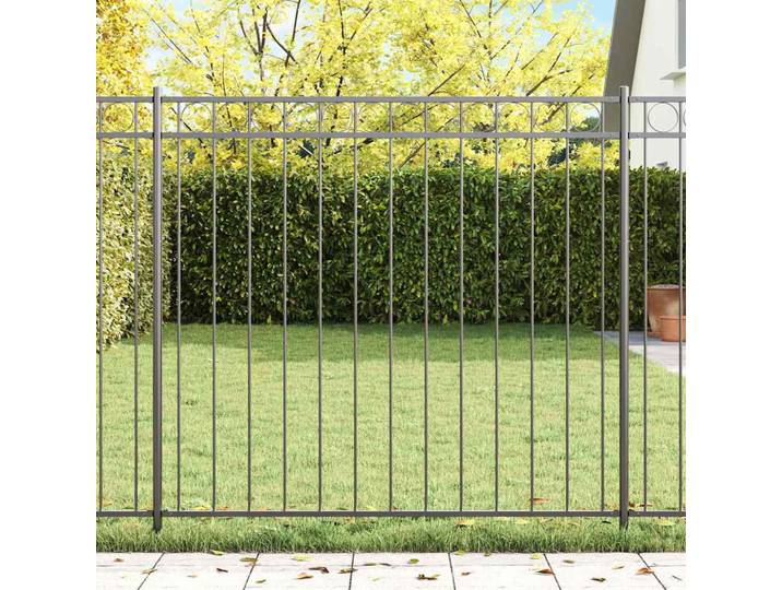 vidaXL Zaunelement ASSEN 163 x 150 cm Stahl Grau