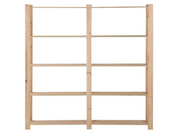 KTHLBRH Regal mit 5 Ebenen, 170 x 28,5 x 170 cm, aus massivem Kiefernholz Massives Kiefernholz, 5 Etagen, Kippsystem, Wandbefestigung, Montage erforderlich