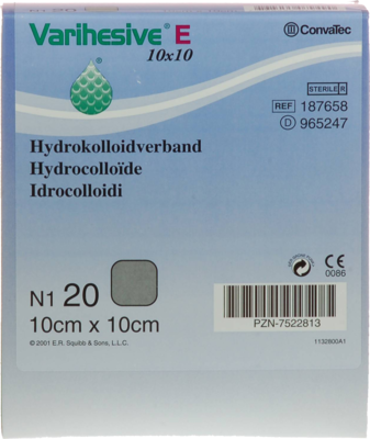 ConvaTec (Germany) GmbH VARIHESIVE E 10x10 cm HKV hydroaktiv 20 St 07522813