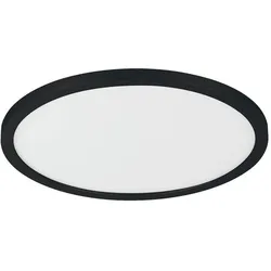 EGLO, Deckenleuchte, 75738 CAMPASPERO LED Wand-/Deckenleuchte 14W Ø295mm Schwarz Weiss Steuerbare Lichtfarbe Dimmbar (1900 lm)