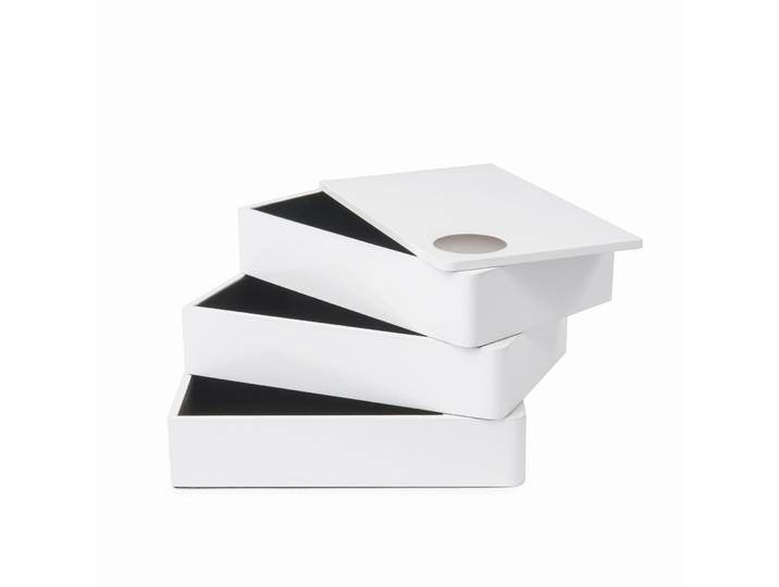 Schmuckschatulle Umbra Spindle 19 x 13 cm Weiss - Material: Holz - Schmuckbox
