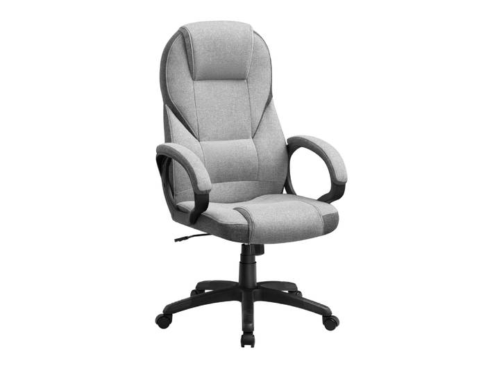 Fauteuil de bureau hauteur réglable ergonomique stable gris