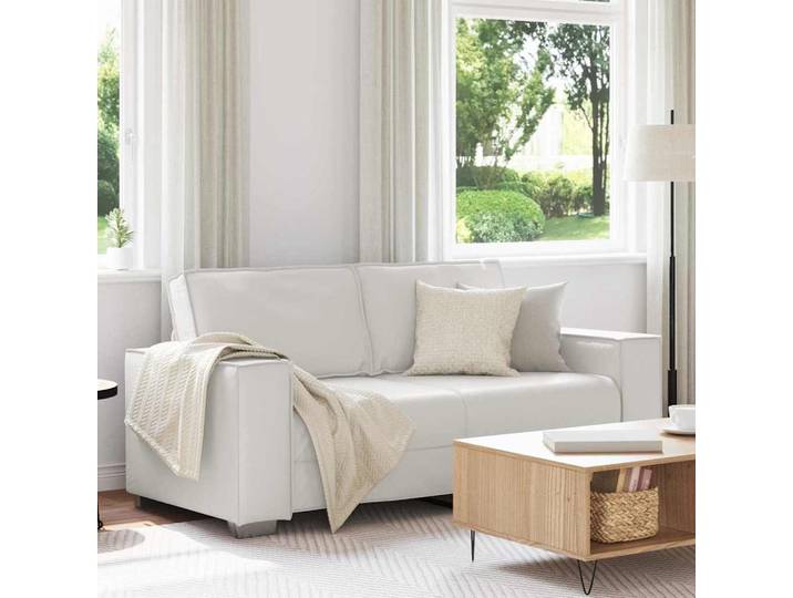 vidaXL Zweisitzer-Sofa Weiß 180 cm Kunstleder