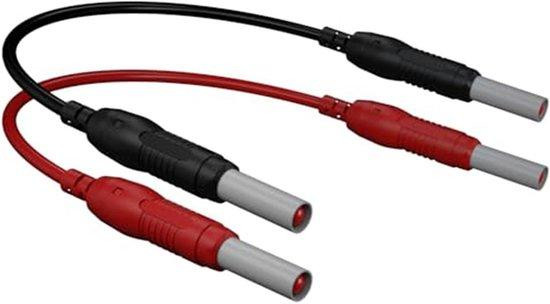 Multimeter Meetkabels Rood Zwart - 100 cm - Geïsoleerde Testkabels voor Veilige Elektrische Tests