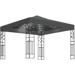 vidaXL Pavillon mit LED-Lichterkette 3x3 m Anthrazit