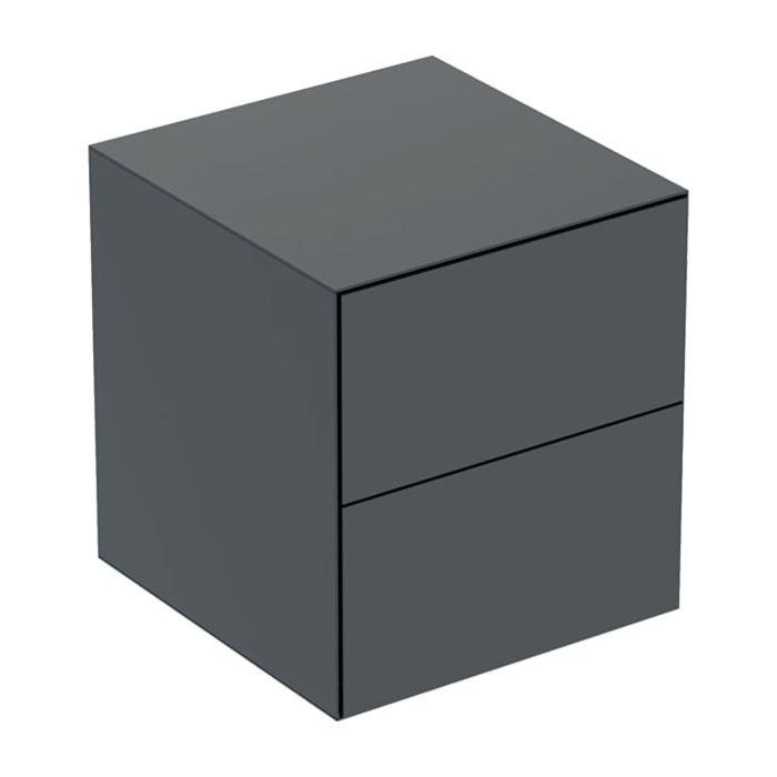 Geberit One Seitenschrank 505077008 45x49,2x47cm, 2 Schubladen, mattschwarz