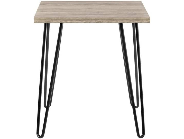 Mid.you Beistelltisch, Eichefarben, Metall, Papier, Holzwerkstoff, rechteckig, Haarnadel, 49x55x49 cm, einfacher Aufbau, Wohnzimmer, Wohnzimmertische, Beistelltisch, Beistelltische Metall