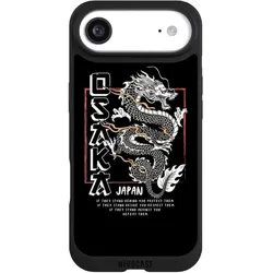 Nivocase Handyhülle für Apple iPhone Air Hülle NIVOpure Case Schwarz Drache Japan Meer (Apple iPhone Air), Smartphone Hülle, Schwarz