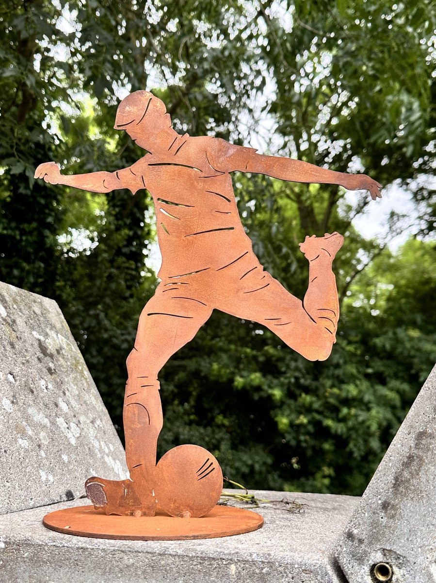 Afscheid & Troost Grafdecoratie Voetballer - Edel roest - AF-540H