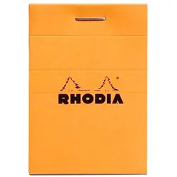 Rhodia 20x Gehefteter Notizblock Rhodia No.10 5,2x7,5cm, 80 Blatt kariert 80g - Orange 10200C