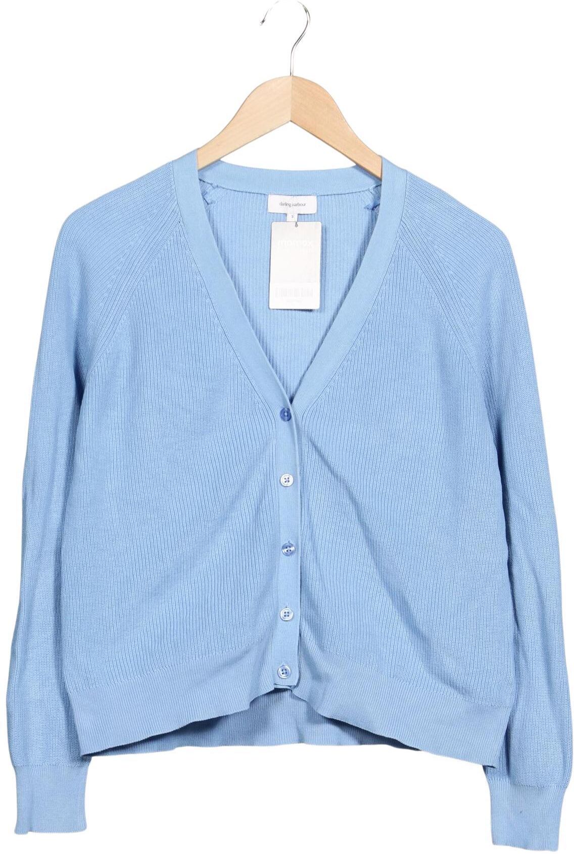 darling harbour Damen Strickjacke, Hellblau, Gr. S, Baumwolle - Second Hand