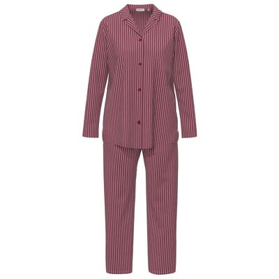 Schlafanzug SEIDENSTICKER "Damen Pyjama Set lang", Damen, Gr. 38, rot, Obermaterial: 100% Modal CMD., Homewear-Sets Schlafanzug