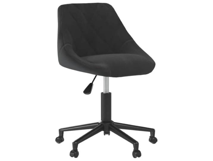 Coespram Drehstuhl Samt Schwarz Höhenverstellbarer Esszimmerstuhl Modernes Sitzmöbel für Arbeitszimmer und Essbereich: Sanfter Samtbezug kombiniert mit flexiblen Rollen und Stabilität.