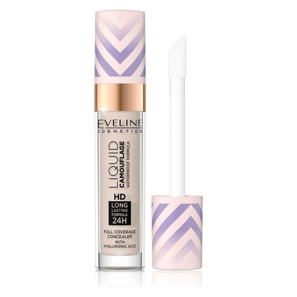 Eveline Liquid Camouflage Hd Waterproof Concealer With Hyaluronic Acid 02 Light Vanilla 7.5Ml (Light Vanilla) (35871389)