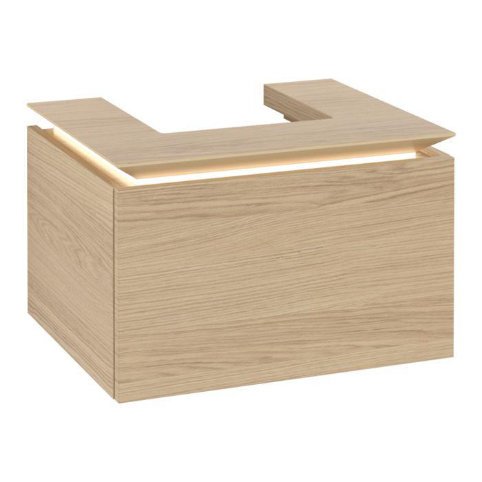 Villeroy & Boch Legato Waschtischunterschrank B731L0VJ 60x38x50cm, mit LED-Beleuchtung, Nordic Oak