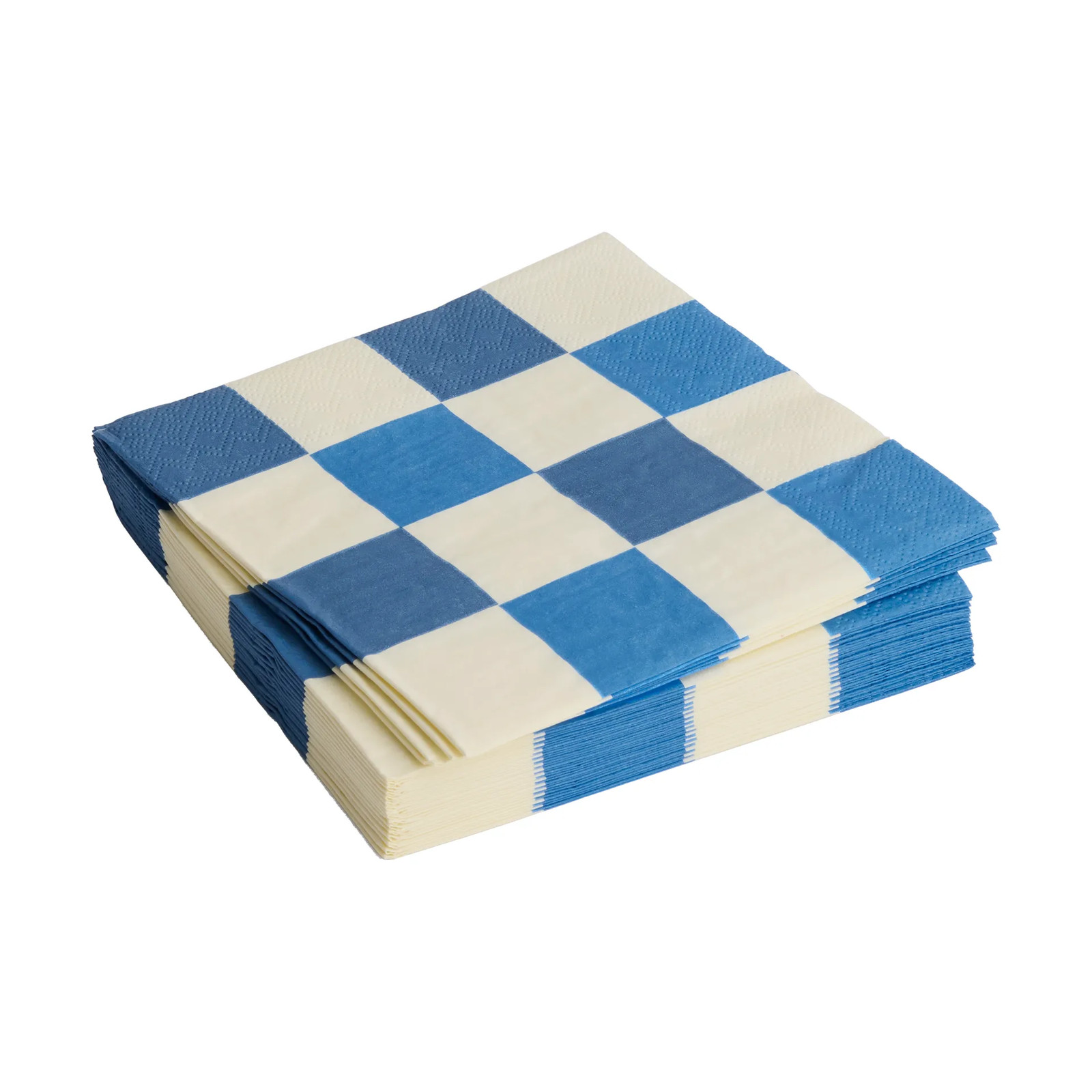 HAY Pattern Lunch Check servetten, 20-pack, wit-blauw, 33 x 33 cm
