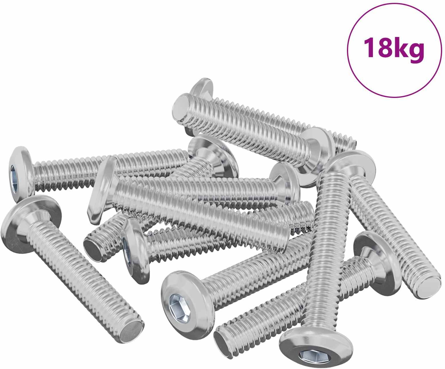 vidaXL Vis à Tête Bloquée 2647 pc Argenté Acier