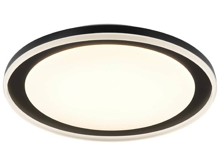 Brilliant : Plafonnier LED Pederson\, 45 cm\, noir\, 26W\, IP20\, pour intérieur