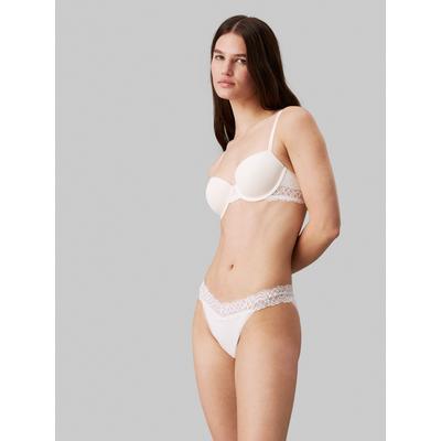 Balconette-BH "LIGHTLY LINED BALCONETTE", Damen, Gr. 85, Cup B, beige (ivory), Spitze, Obermaterial: 80% Polyamid, 20% Elasthan, CALVIN KLEIN UNDERWEAR, körpernah, BHs Balconette-BH, mit Spitzeneinsatz