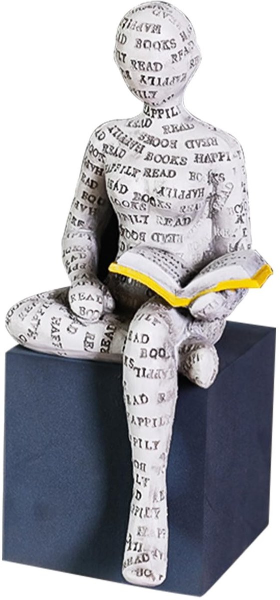 Dailygoods Handbeschilderd Vrouwenfiguur Decoratie - Uniek Hars Standbeeld voor Huisdecoratie