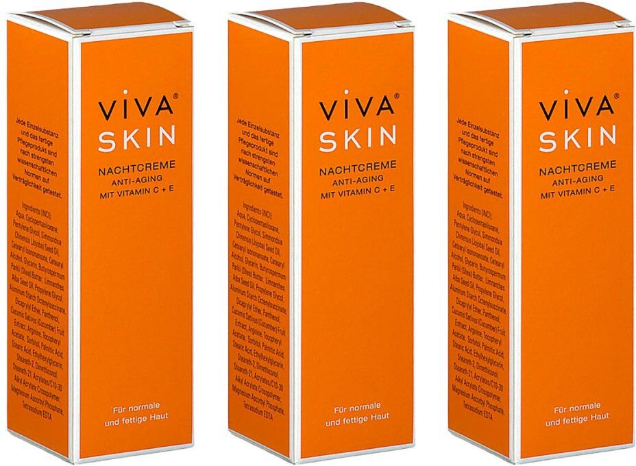 VIVA SKIN Anti Aging Nachtcreme normale und fettige Haut 3x50ml