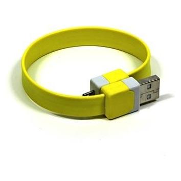 Logo USB-Kabel USB-A - microUSB 0,25 m Gelb (0.25 m, USB 2.0) (35534720)