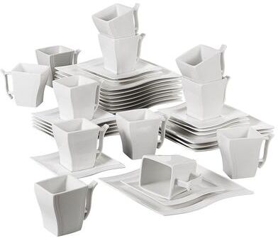 MALACASA Flora 36-Piece Porcelain Dessert Set (Service for 12)