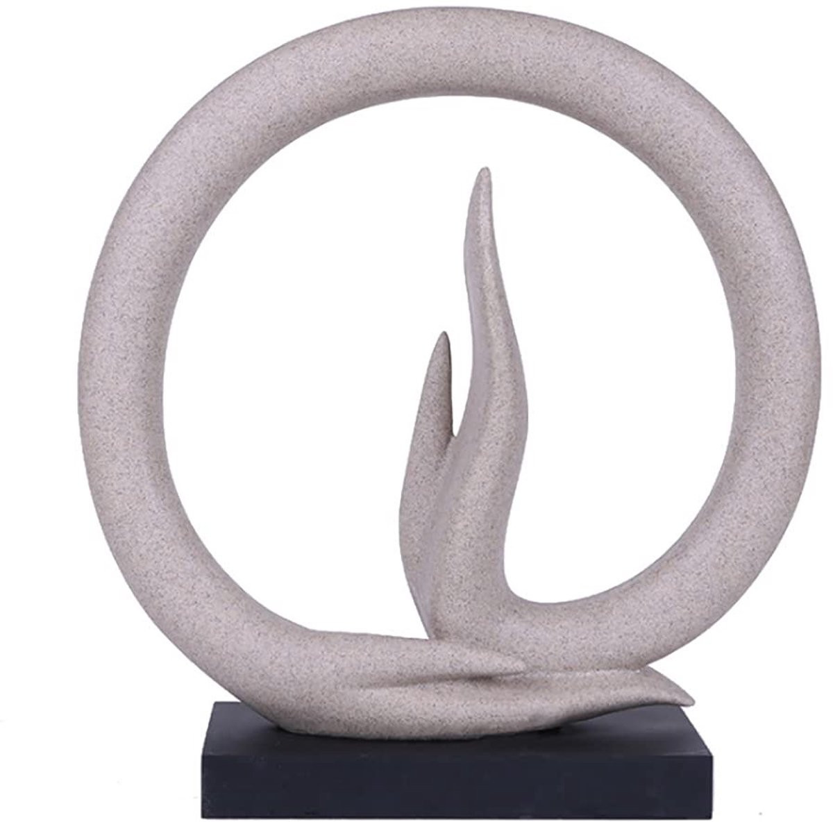 Dailygoods Boeddha Standbeeld Minimalistische Zandsteen Decoratie Beeld Yoga Ornament Abstracte Sculptuur Waterdicht